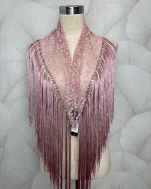 Mantoncillo tull flor rosa claro pequeño