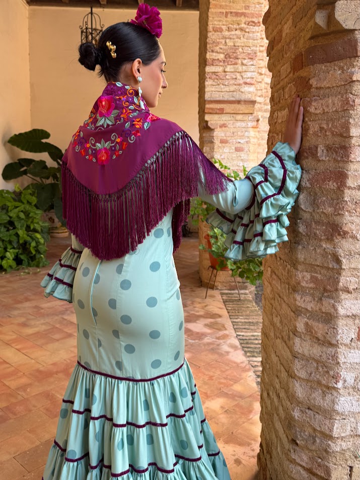 Traje flamenca Huelva lunares (más colores) 6 Traje flamenca Huelva lunares (más colores) - Imagen 6
