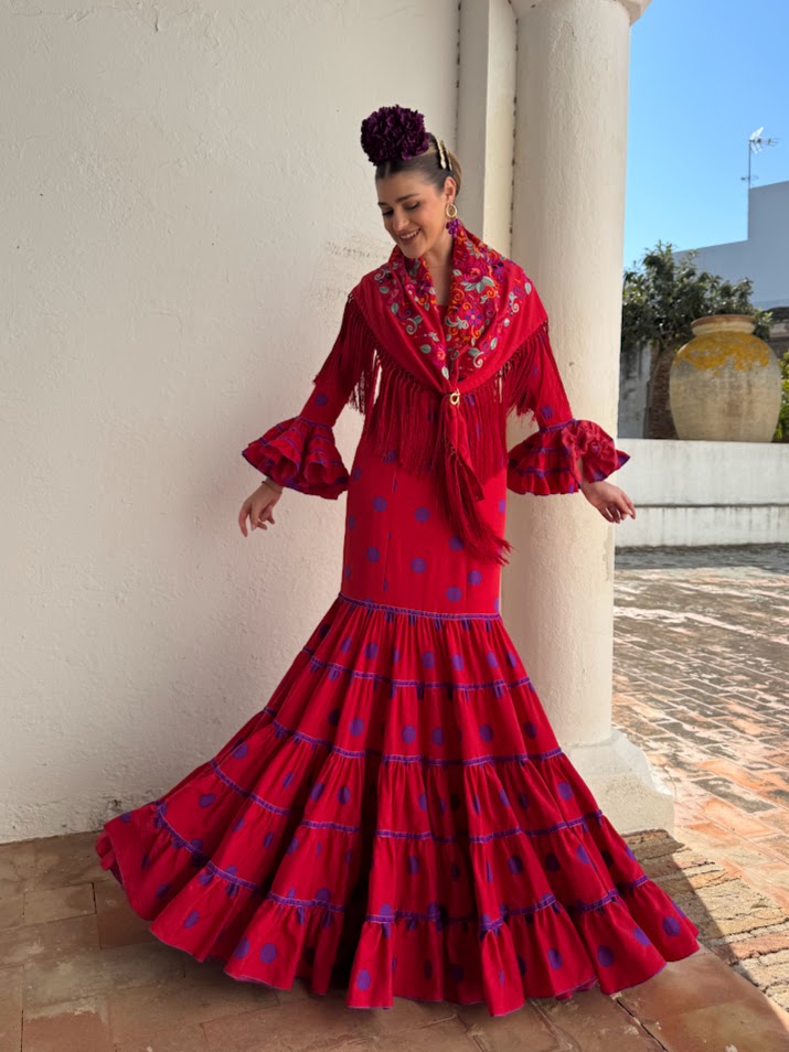 Traje flamenca Huelva lunares (más colores) 5 Traje flamenca Huelva lunares (más colores) - Imagen 5