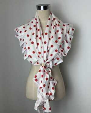 Piquillo blanco lunar rojo