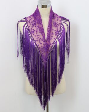 Mantoncillo tull flor morado pequeño