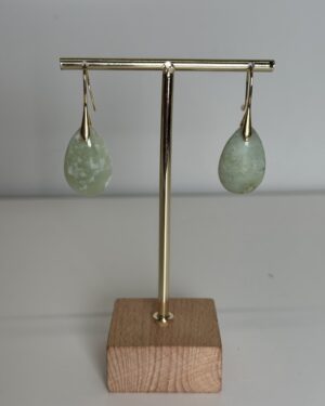 Pendientes gota verde claro