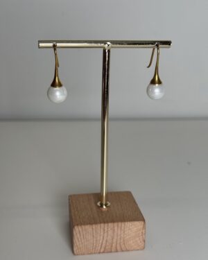 Pendientes gota perla